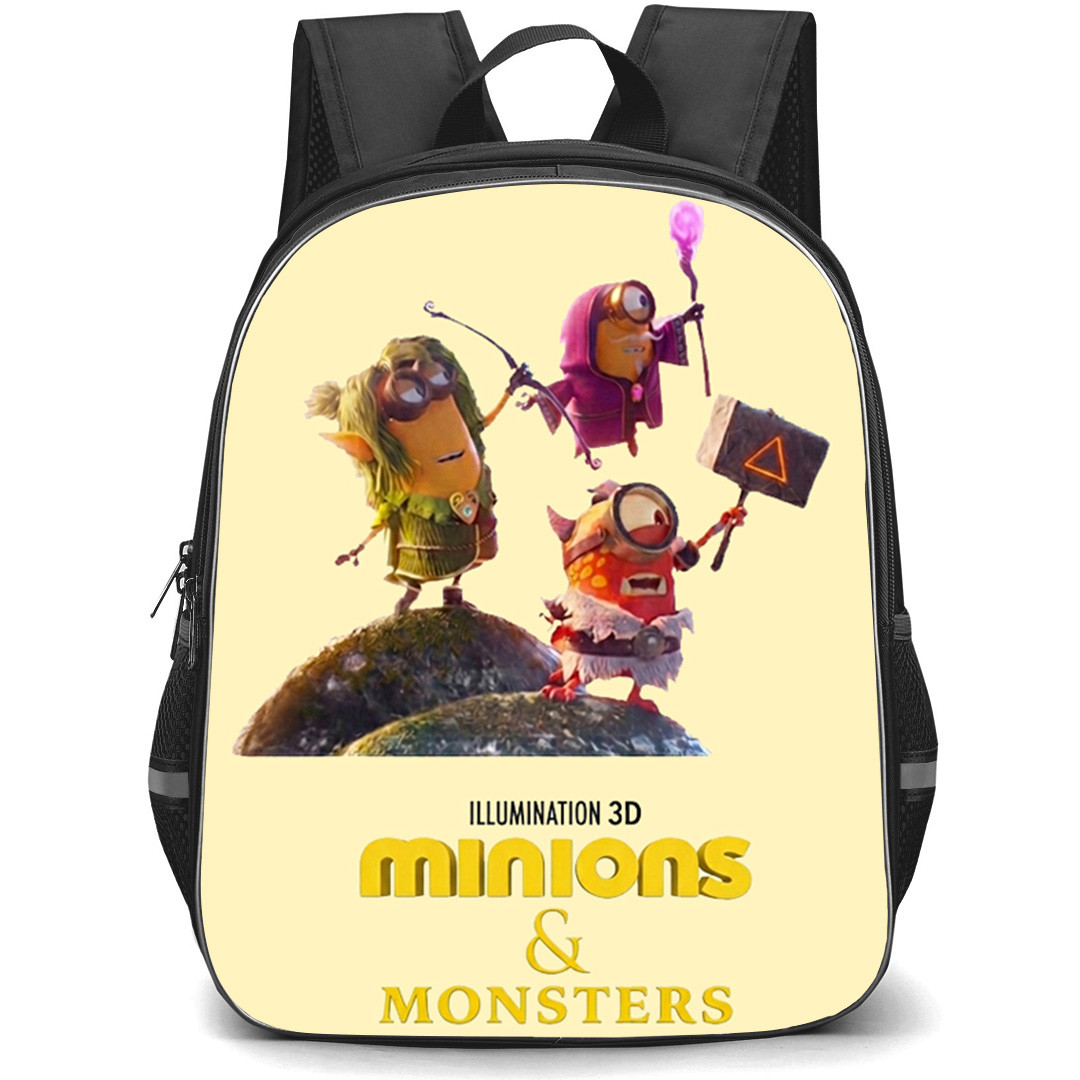 Minions And Monsters Backpack School Bag StudentPack - Minions And Monsters Animated Short Flim Poster