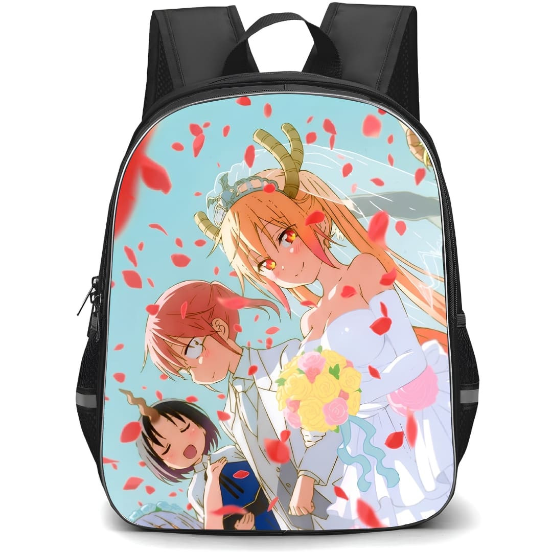 Miss Kobayashi's Dragon Maid Backpack School Bag StudentPack - Miss Kobayashi's Dragon Maid Characters Wedding Celebrating Poster