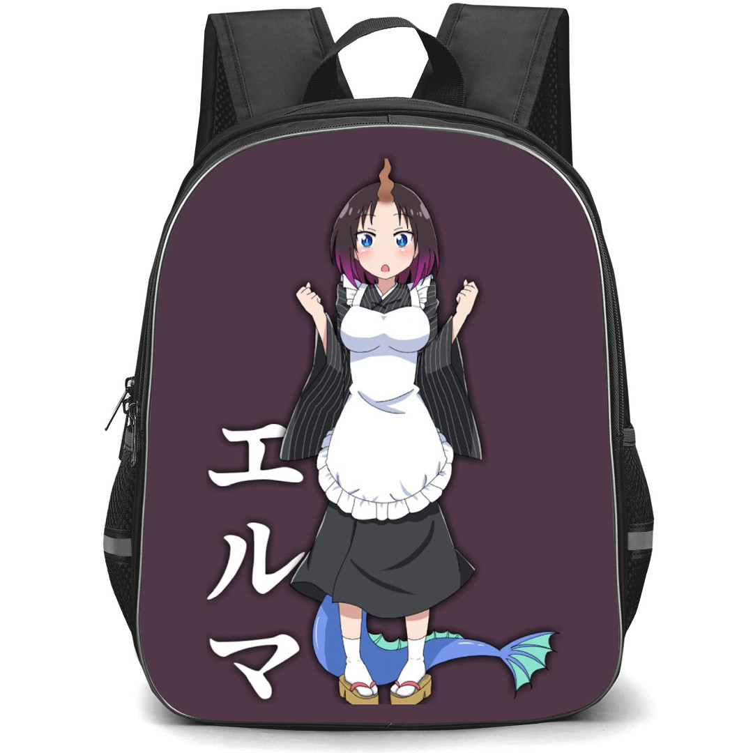 Miss Kobayashi's Dragon Maid Elma Backpack School Bag StudentPack - Elma Maid Outfit Portrait Poster