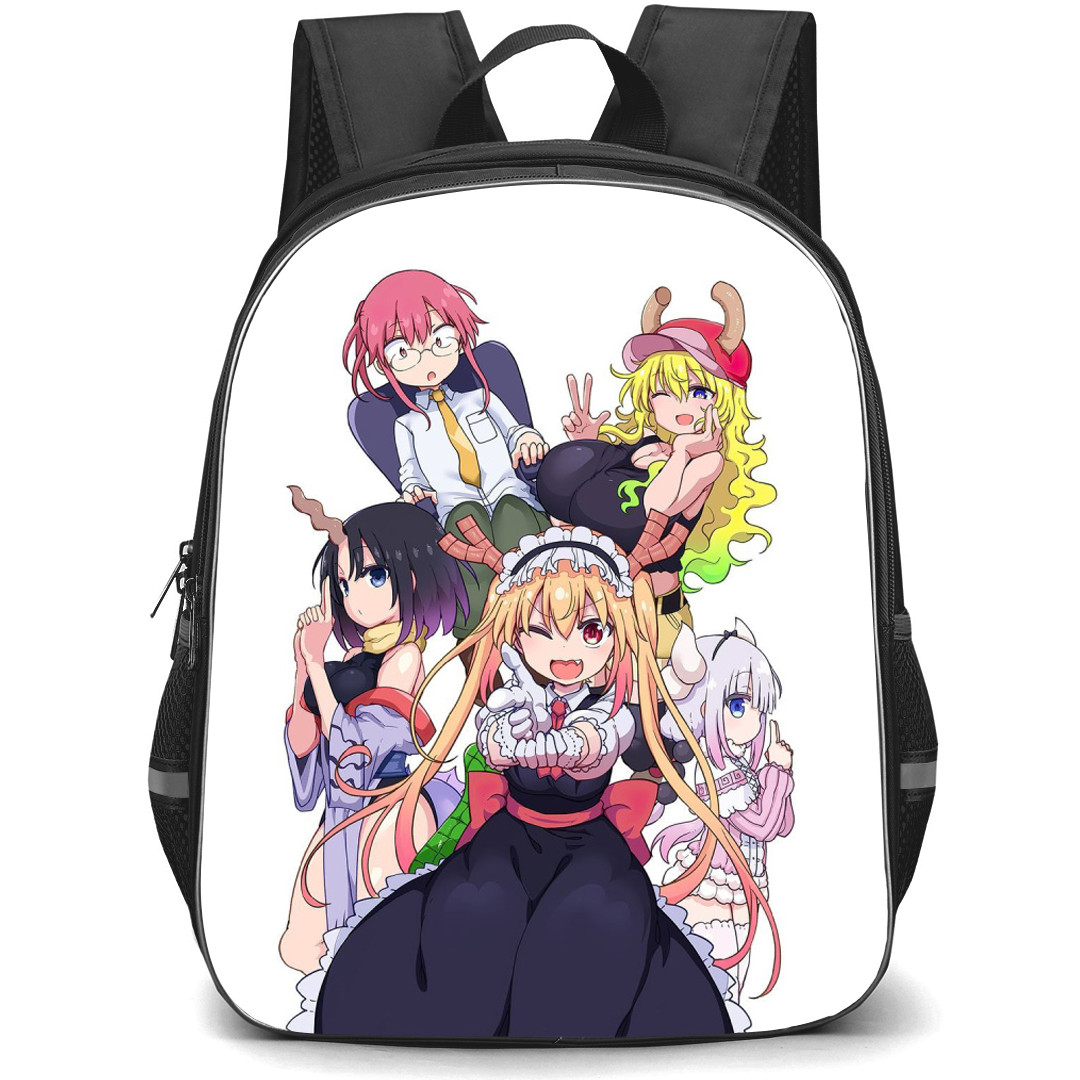 Miss Kobayashi's Dragon Maid Backpack School Bag StudentPack - Miss Kobayashi's Dragon Maid Hand Gun Pose Portrait