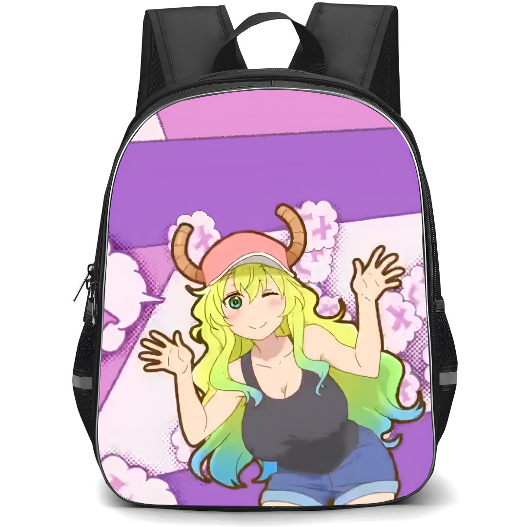 Miss Kobayashi's Dragon Maid Lucoa Backpack School Bag StudentPack - Lucoa Smiling Pose Portrait Poster
