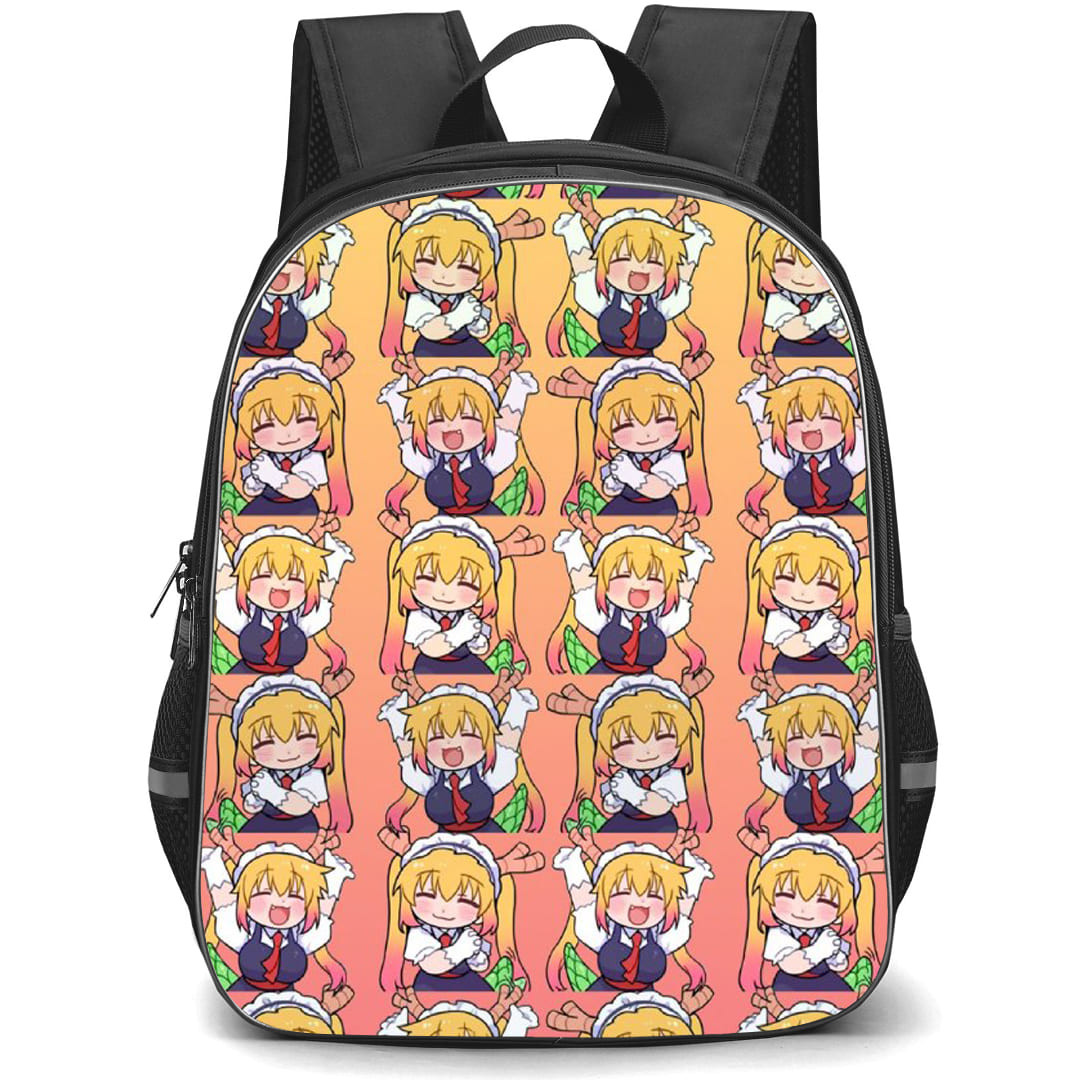 Miss Kobayashi's Dragon Maid Tohru Backpack School Bag StudentPack - Tohru Chibi Portrait Pattern