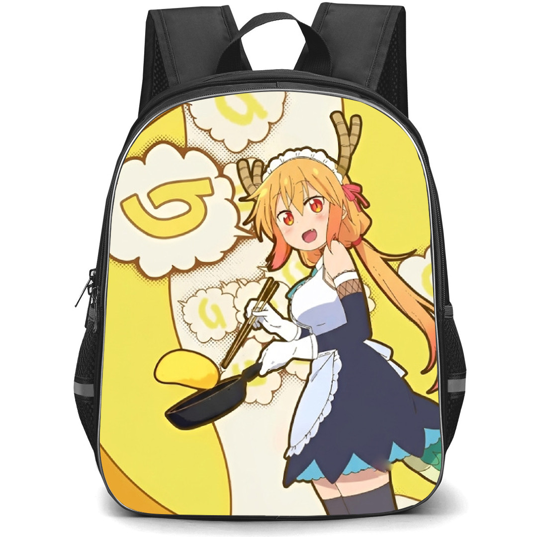 Miss Kobayashi's Dragon Maid Tohru Backpack School Bag StudentPack - Tohru Cooking Portrait Poster