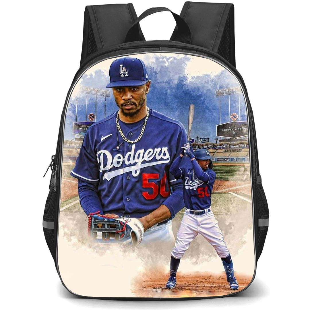 MLB Mookie Betts Backpack StudentPack - Mookie Betts Los Angeles Dodgers Portrait Poster