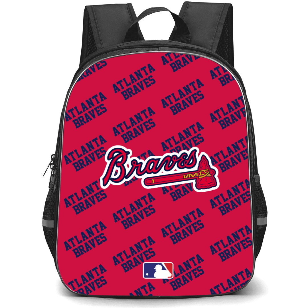 MLB Atlanta Braves Backpack StudentPack - Atlanta Braves Medley Monogram Wordmark