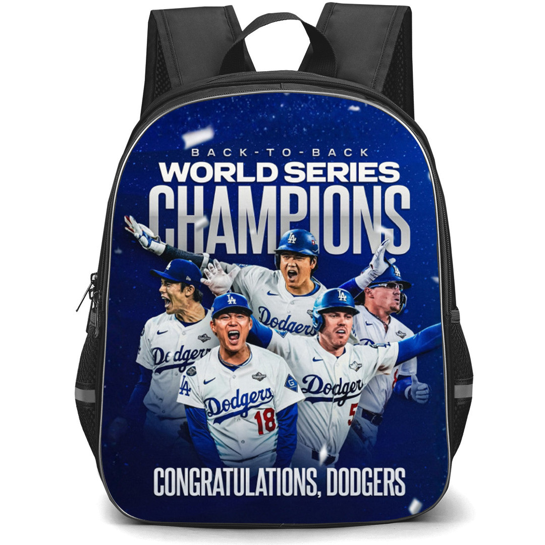 MLB Los Angeles Dodgers 2025 Champ Backpack School Bag StudentPack - Congratulations Champions Poster