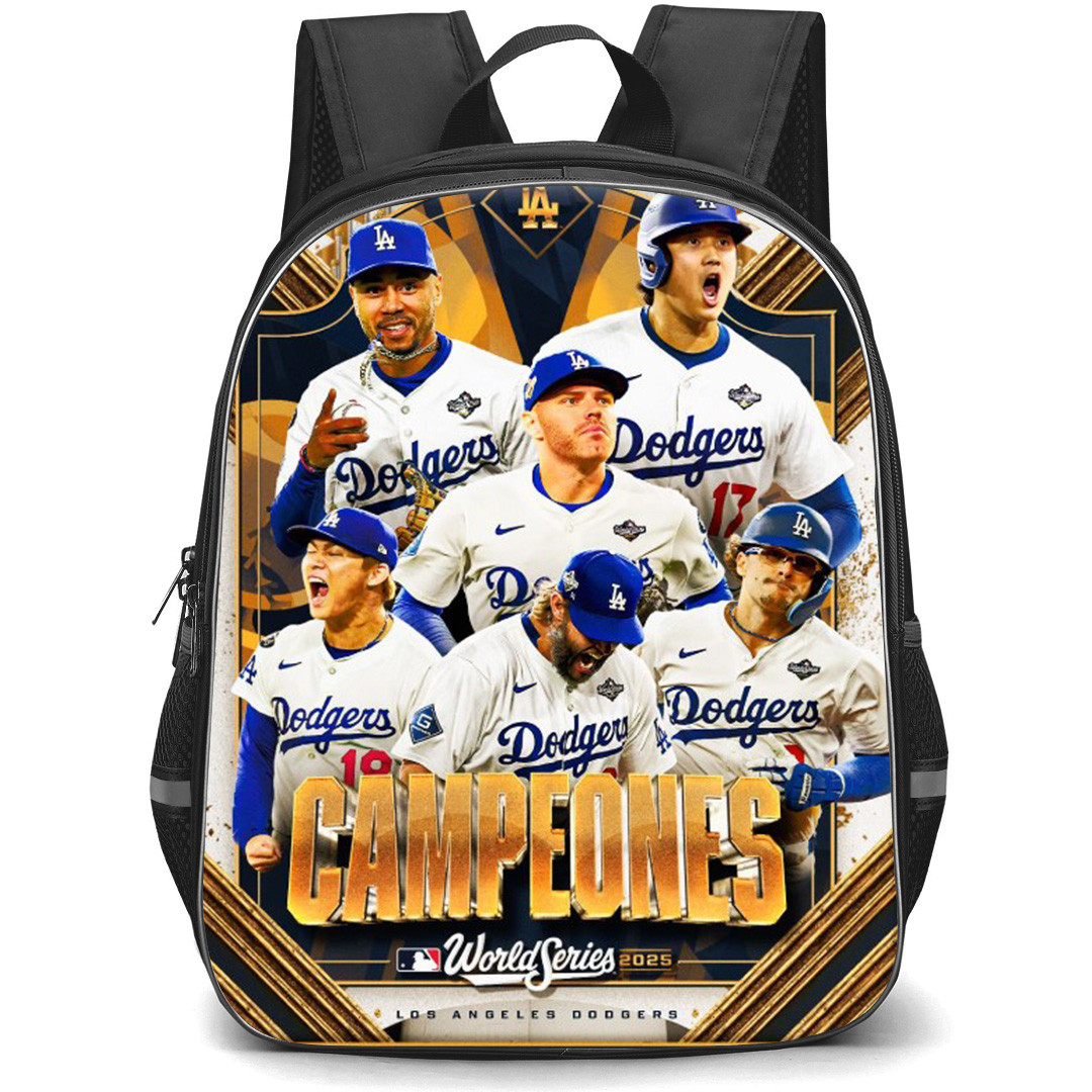 MLB Los Angeles Dodgers 2025 Champ Backpack School Bag StudentPack - Fierce Champion Poster