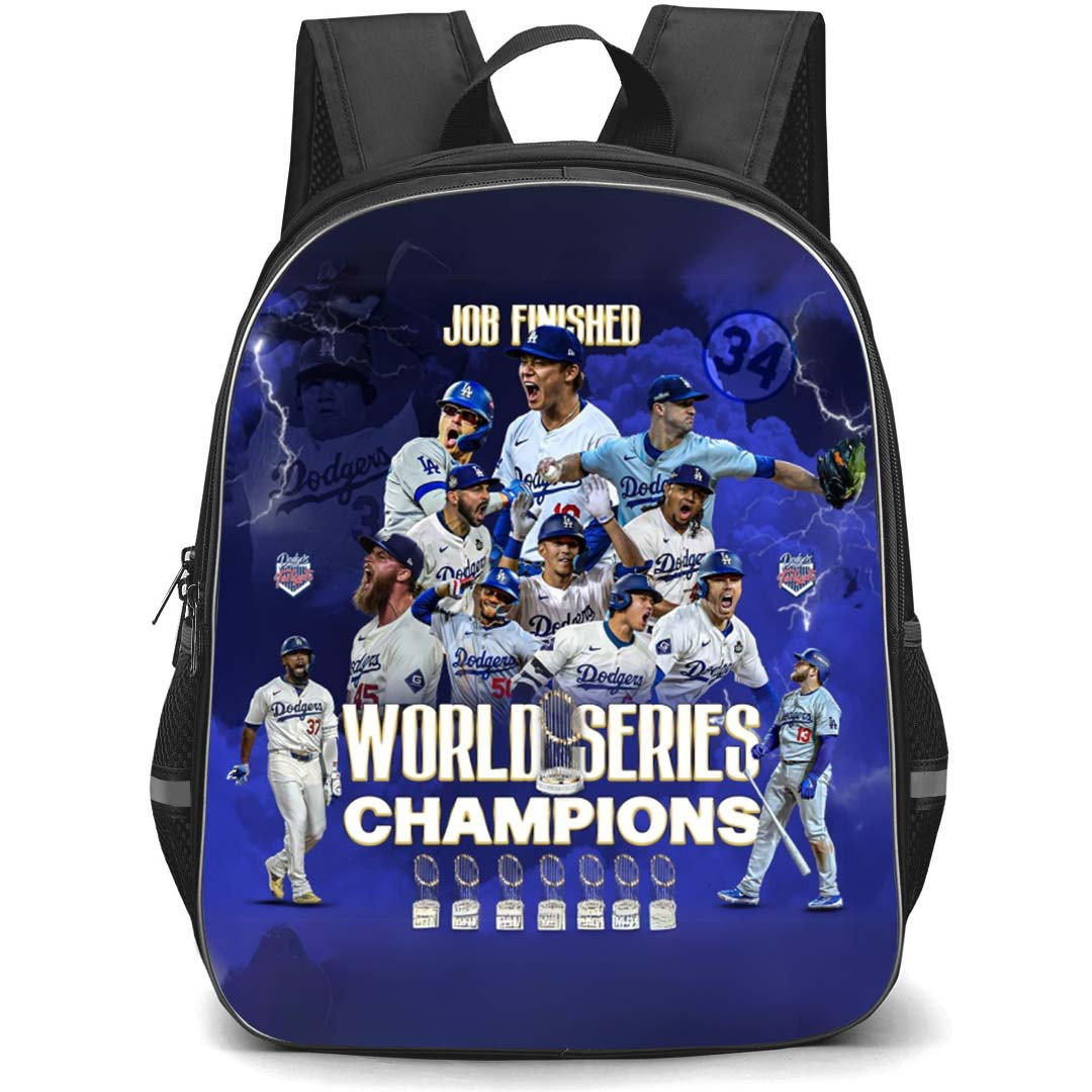 MLB Backpack StudentPack - MLB Los Angeles Job Finished Thunder Background