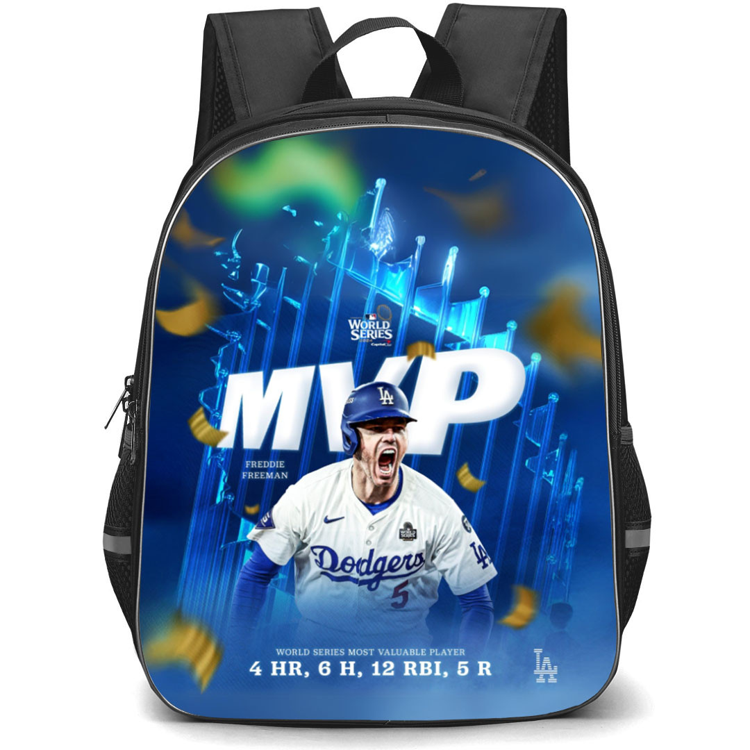 MLB Backpack StudentPack - MLB 000 MVP Poster With Statustic Blue Background