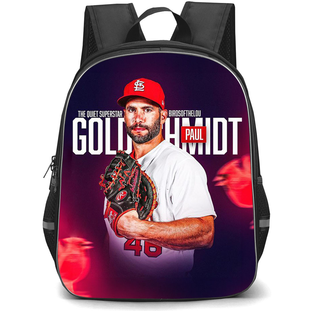MLB Paul Goldschmidt Backpack StudentPack - Paul Goldschmidt St. Louis Cardinals Portrait The Quiet SuperStar