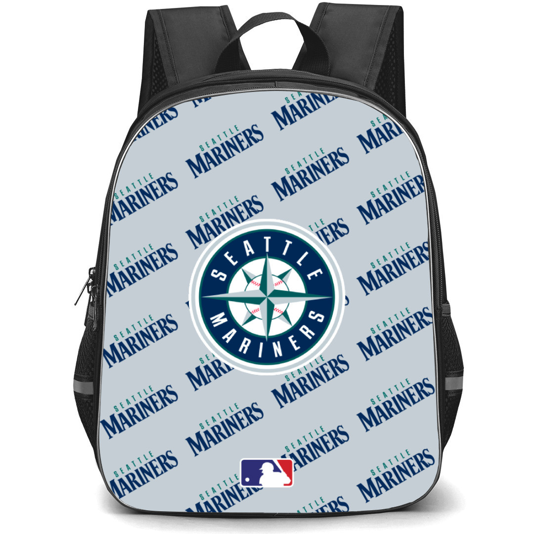 MLB Seattle Mariners Backpack StudentPack - Seattle Mariners Medley Monogram Wordmark