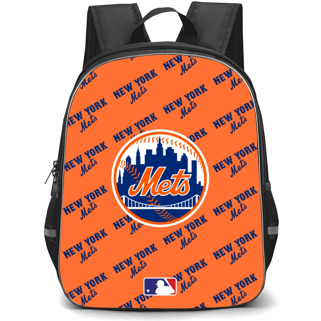 MLB New York Mets Backpack StudentPack - New York Mets Medley Monogram Wordmark
