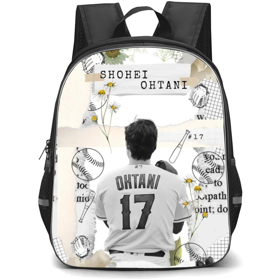Shohei Ohtani Backpack Student Pack - Back Portrait In Paper Collage