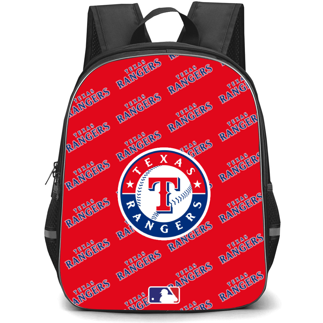 MLB Texas Rangers Backpack StudentPack - Texas Rangers Medley Monogram Wordmark