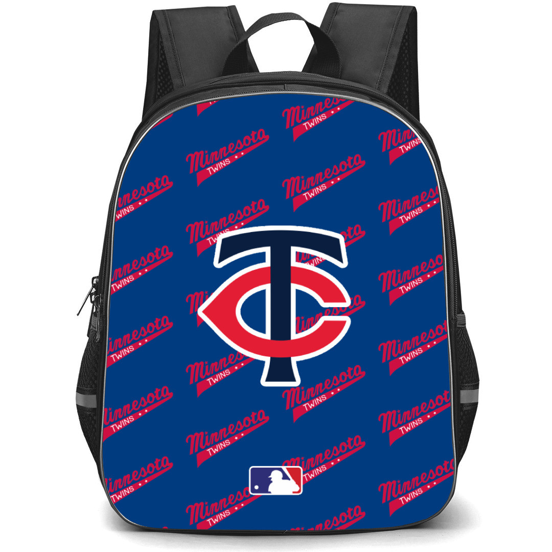 MLB Minnesota Twins Backpack StudentPack - Minnesota Twins Medley Monogram Wordmark