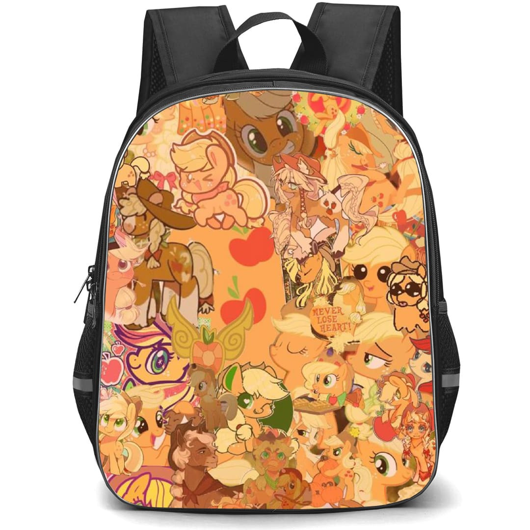 My Little Pony Applejack Backpack School Bag StudentPack - Applejack Never Lose Heart Collage