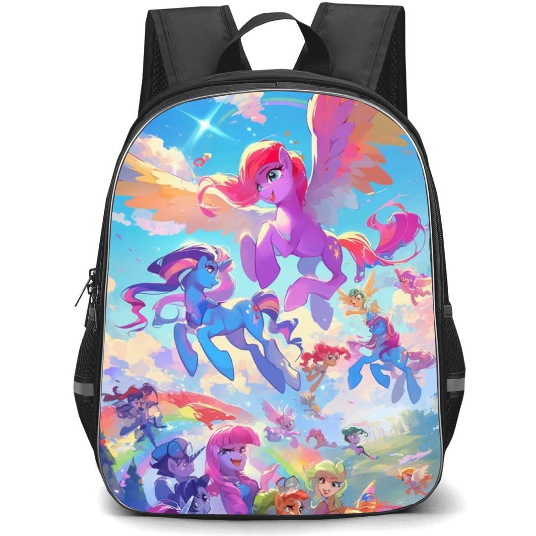 My Little Pony Backpack School Bag StudentPack - My Little Pony Characters Flying Brush Art Poster