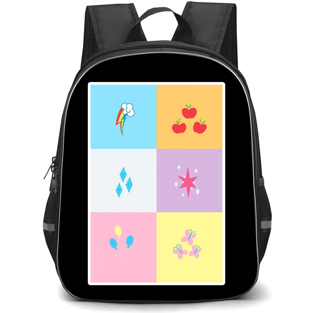 My Little Pony Backpack School Bag StudentPack - My Little Pony Cutie Marks Collage Sticker