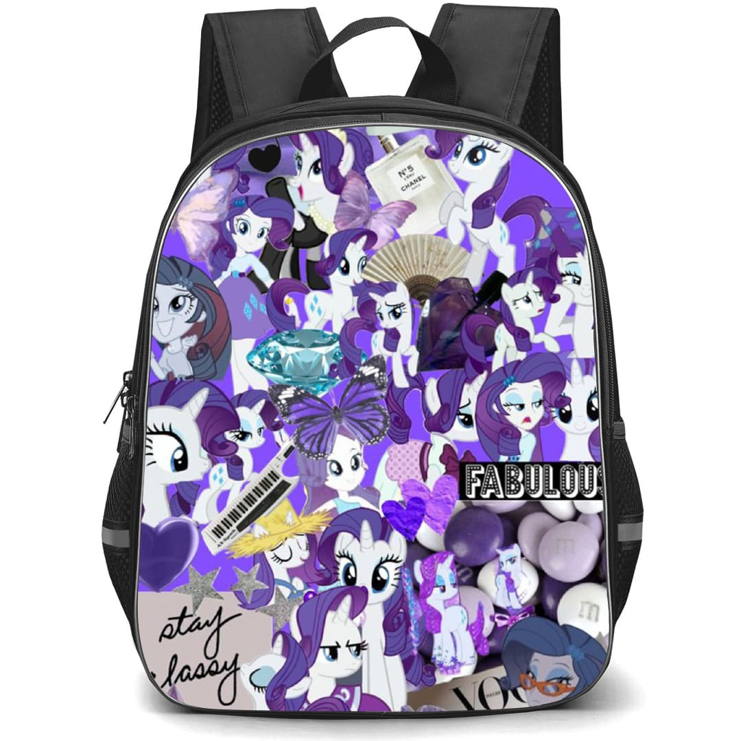 My Little Pony Rarity Backpack School Bag StudentPack - Rarity Fabulous Portrait Collage Poster