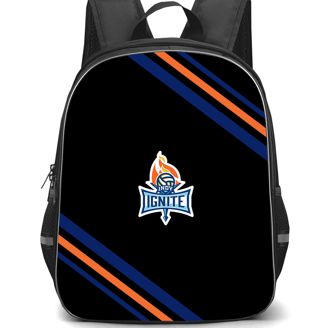 Indy Ignite Backpack School Bag StudentPack - Indy Ignite Large Logo With Stripe
