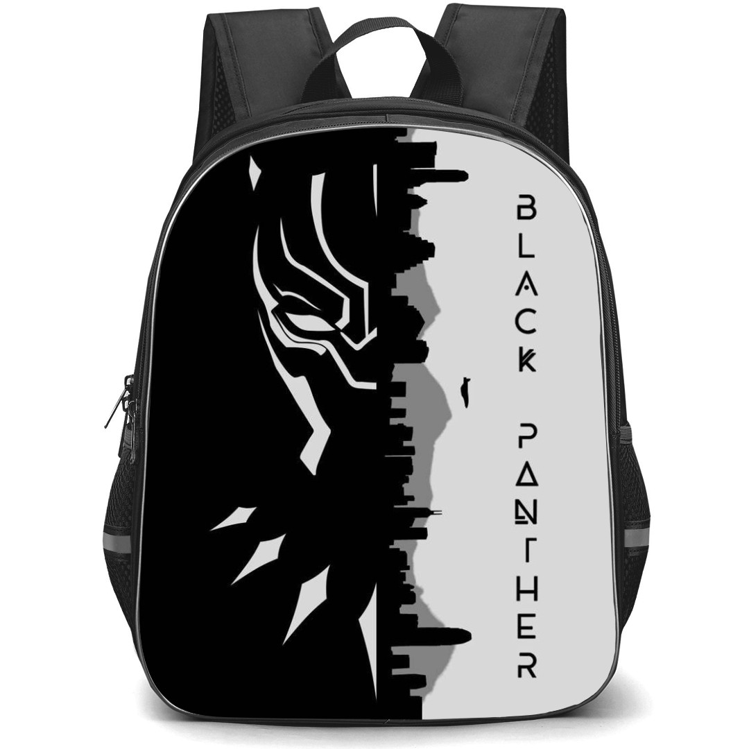 Marvel Black Panther Backpack StudentPack - Black Panther - Black and Gray Minimalist Poster