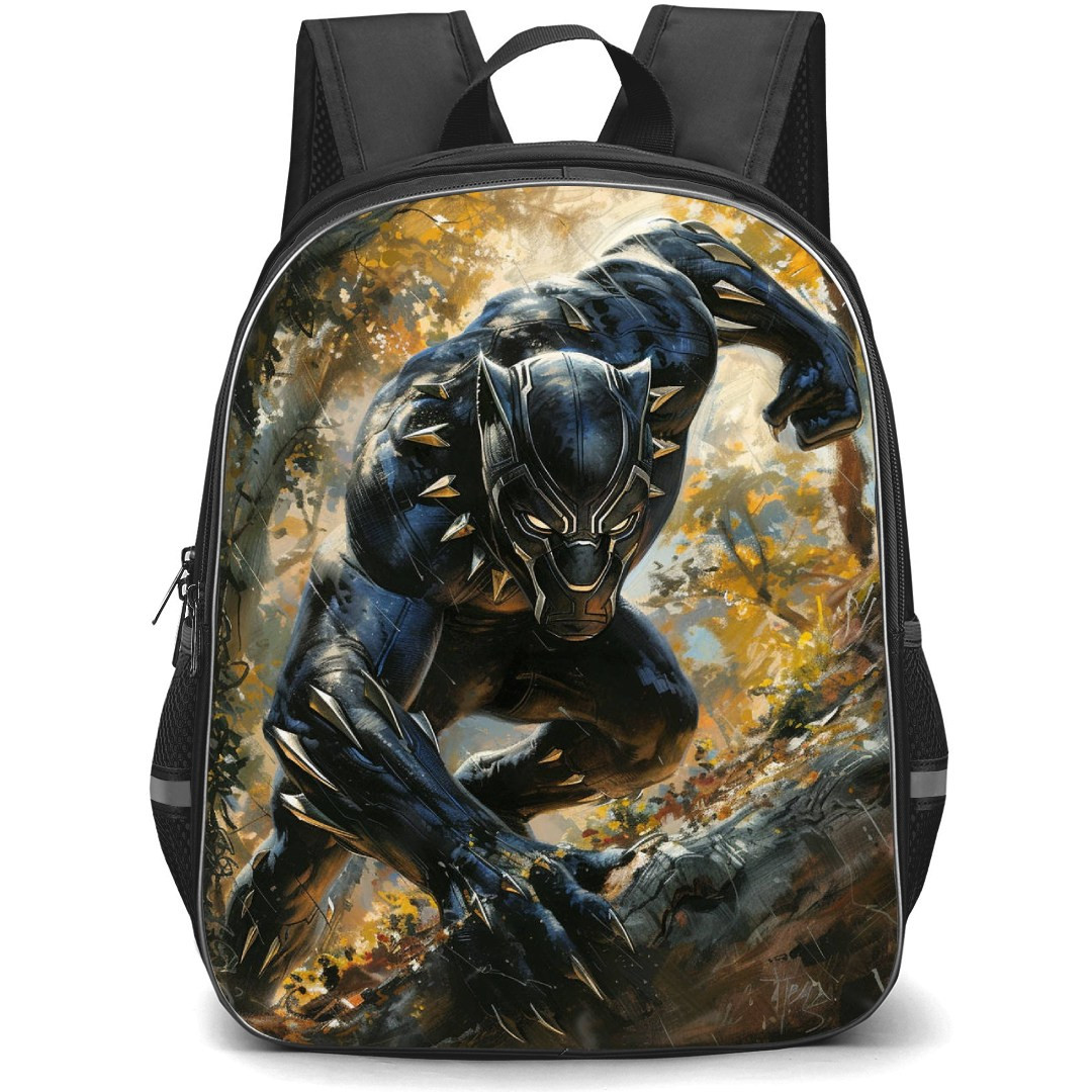 Marvel Black Panther Backpack StudentPack - Black Panther Crawling In The Woods