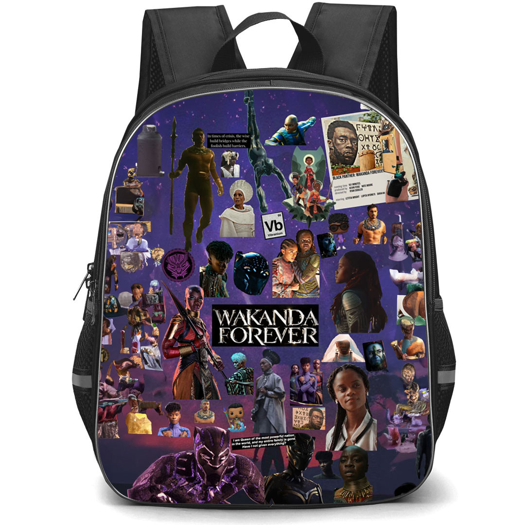 Marvel Black Panther Backpack StudentPack - Black Panther Movie Characters Collage