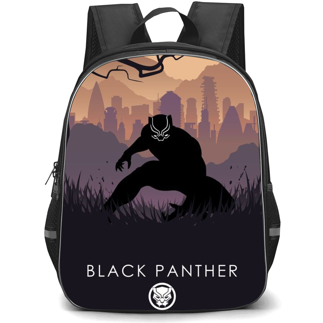 Marvel Black Panther Backpack StudentPack - Black Panther Silhoutte Illustration