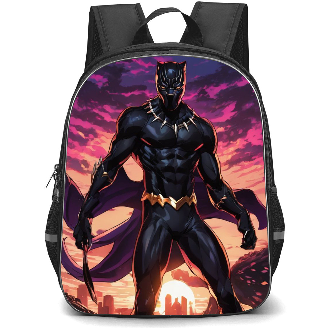 Marvel Black Panther Backpack StudentPack - Black Panther Standing Pink Sunset