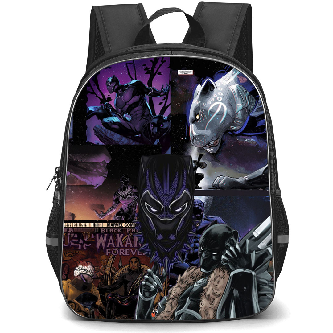 Marvel Black Panther Backpack StudentPack - Black Panther Wakanda Forever Collage