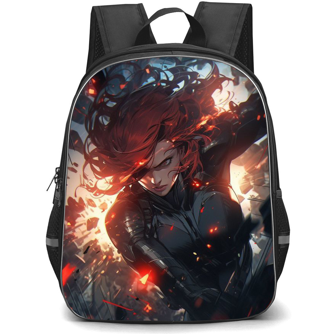 Marvel Black Panther Backpack StudentPack - Black Widow Flare Portrait Illustration