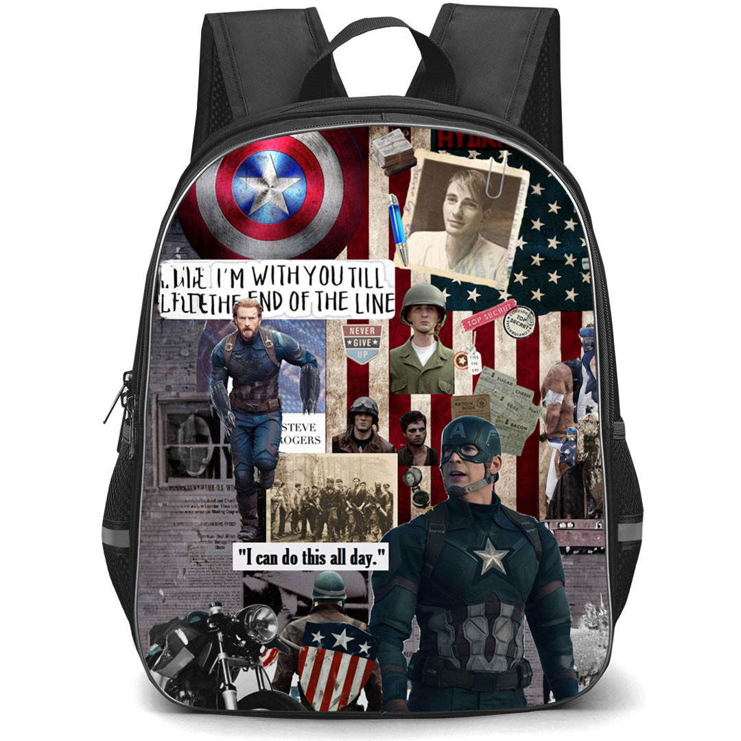Marvel Captain America Backpack StudentPack - Captain America Movie Collage