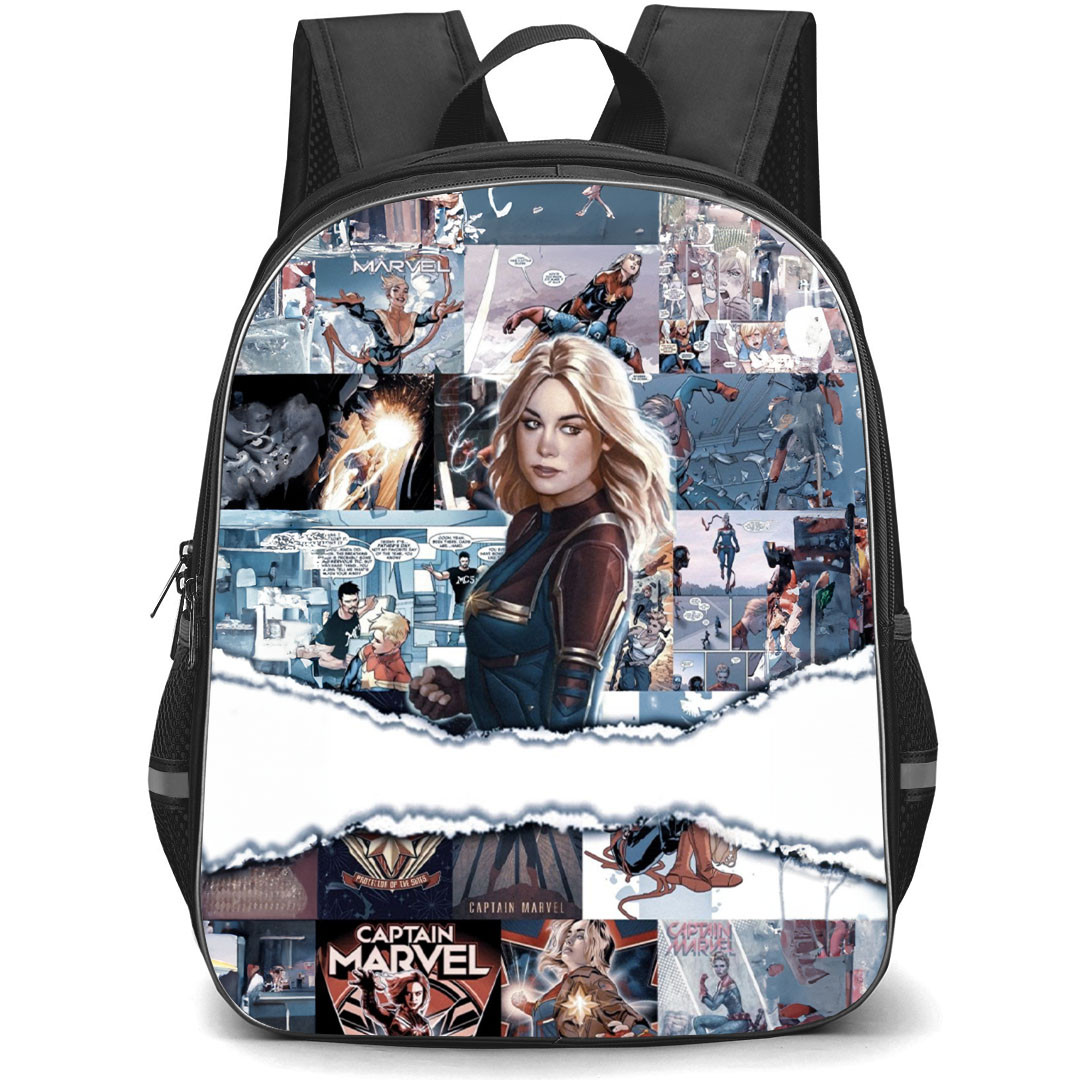 Marvel Captain Marvel Backpack StudentPack - Captain Marvel Comic Collage