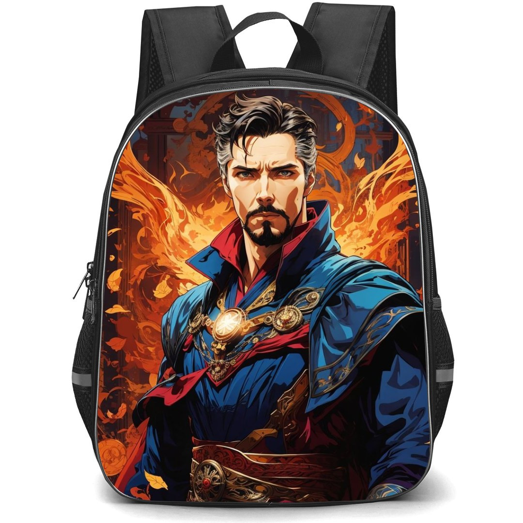 Marvel Doctor Strange Backpack StudentPack - Doctor Strange Flames Portrait Illustration
