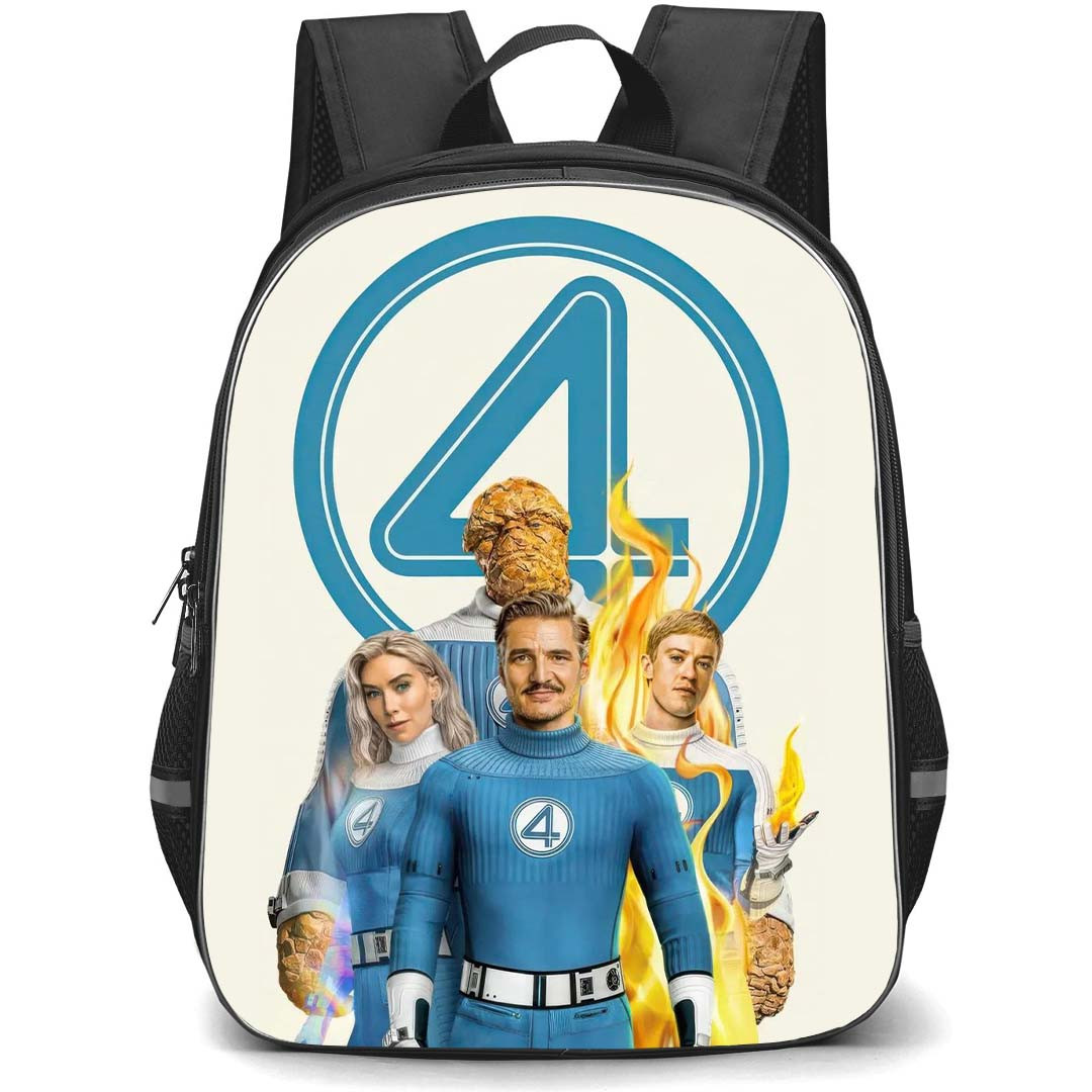 The Fantastic Four First Steps Backpack StudentPack - The Fantastic Four First Steps Characters On Beige Background Poster