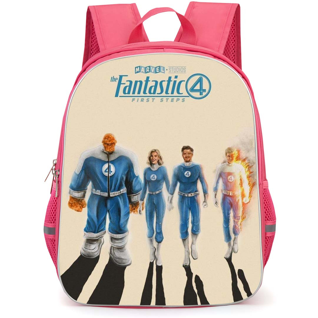 The Fantastic Four First Steps Backpack StudentPack - The Fantastic Four First Steps Characters Standing Drawing Art On Beige Background