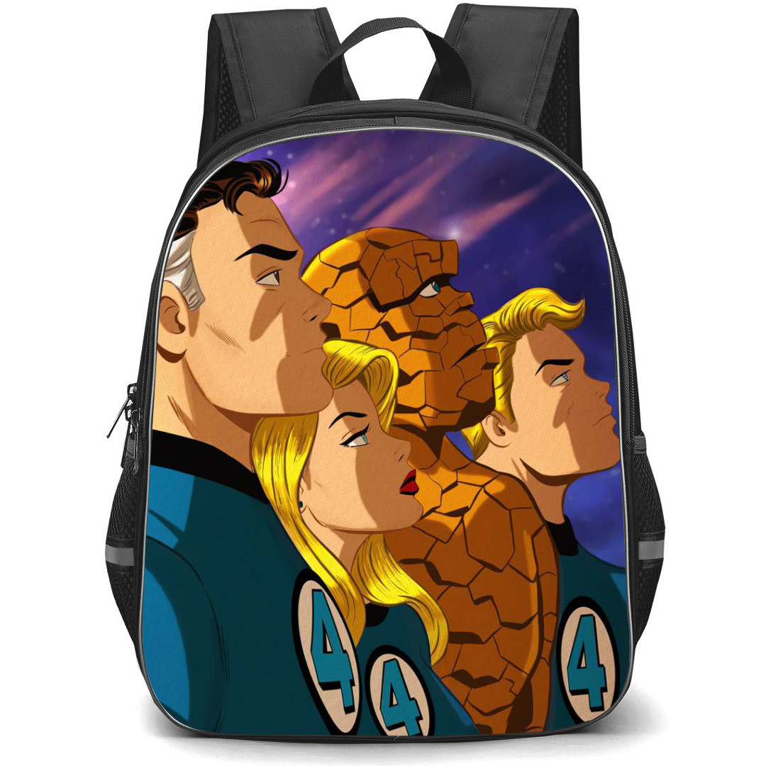 The Fantastic Four Backpack StudentPack - The Fantastic Four A Fantastic Family Side Portrait Poster