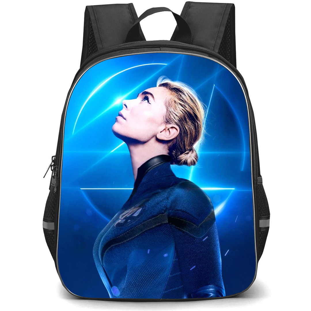 The Fantastic Four Susan Storm Backpack StudentPack - Susan Storm Looking Up On Blue Background