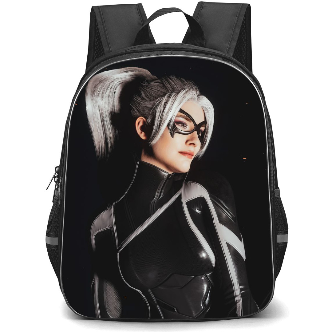 Black Cat Felicia Hardy Backpack StudentPack - Black Cat Felicia Hardy Beautiful Side Portrait