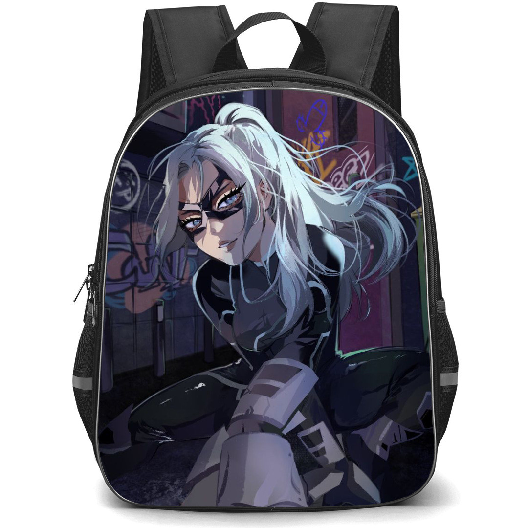 Black Cat Felicia Hardy Backpack StudentPack - Black Cat Felicia Hardy Room Pose Cartoon