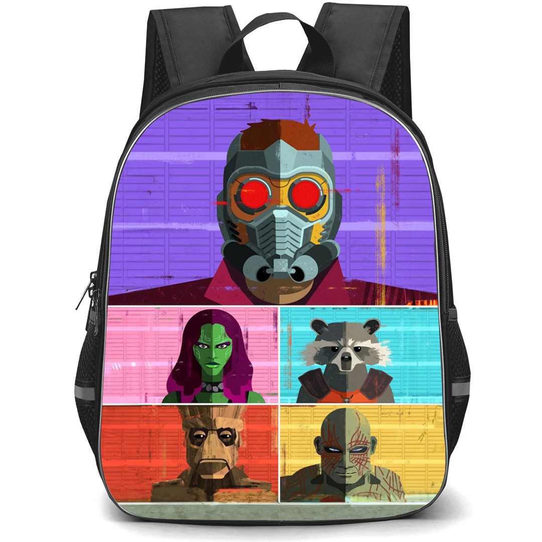Guardian Of The Galaxy Backpack StudentPack - Characters Head Portrait Minimalist Art
