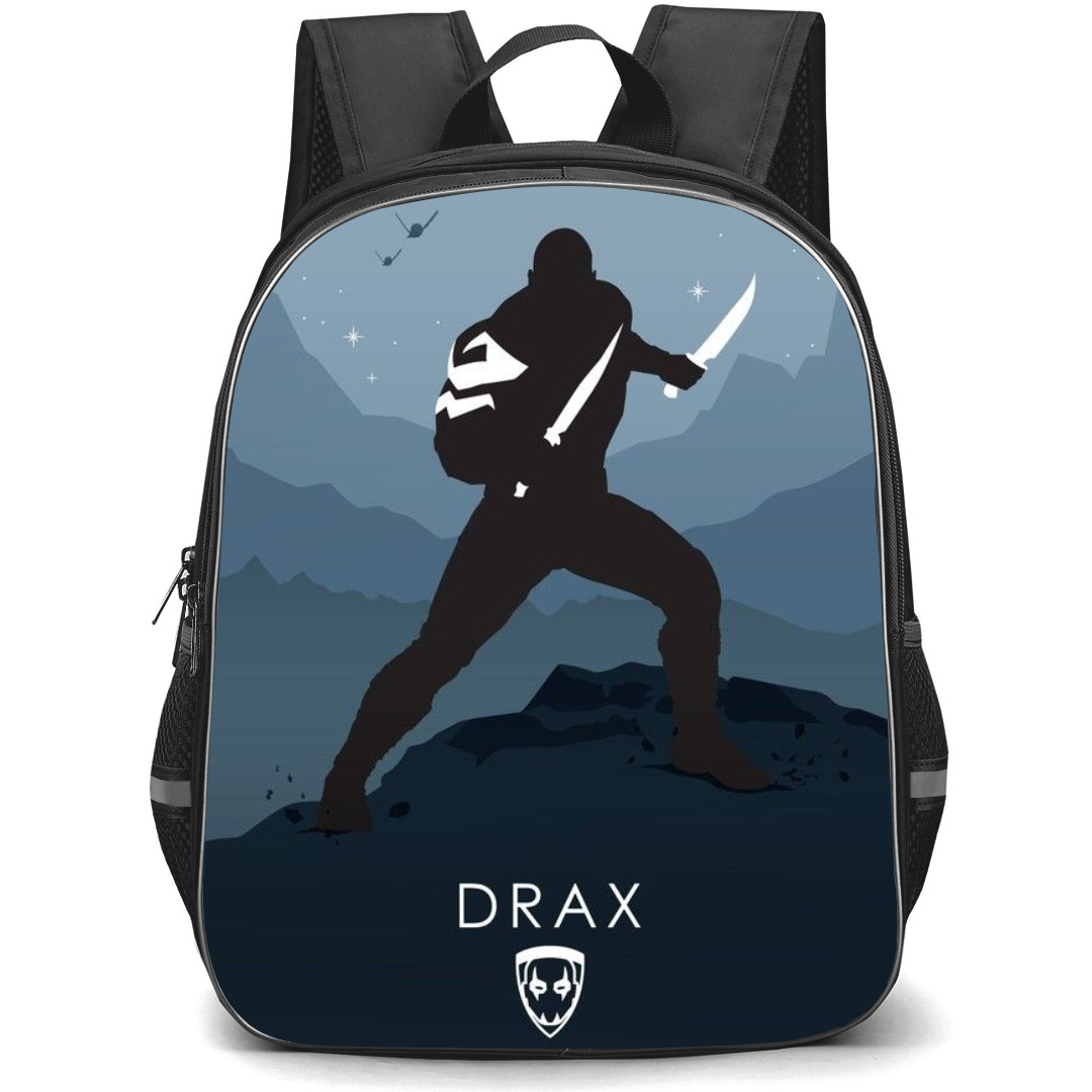 Marvel Guardians Of The Galaxy Drax The Destroyer Backpack StudentPack - Drax Holding Weapon Poster Silhoutte
