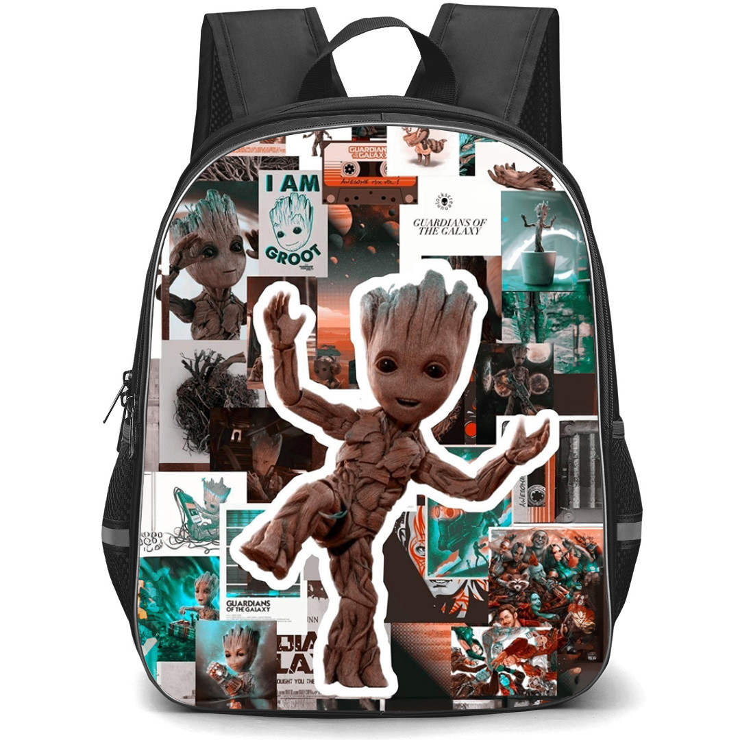 Guardian Of The Galaxy Groot Backpack StudentPack - Baby Groot Collage