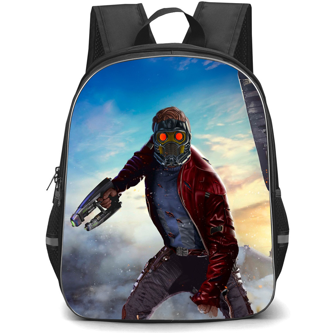 Guardian Of The Galaxy Star Lord Backpack StudentPack - Star Lord Holding Pistol