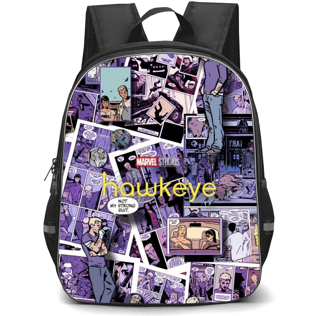 Marvel Hawkeye Backpack StudentPack - Hawkeye Comic Collage