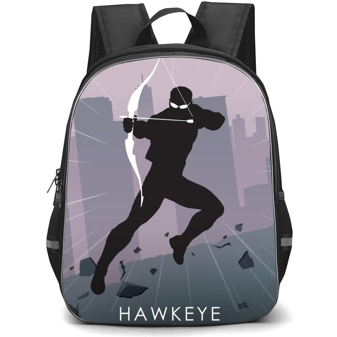 Marvel Hawkeye Backpack StudentPack - Hawkeye In The City Poster Silhoutte