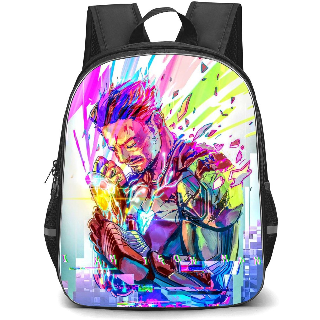 Marvel Iron Man Backpack StudentPack - Iron Man Bowing Neon Pop Art