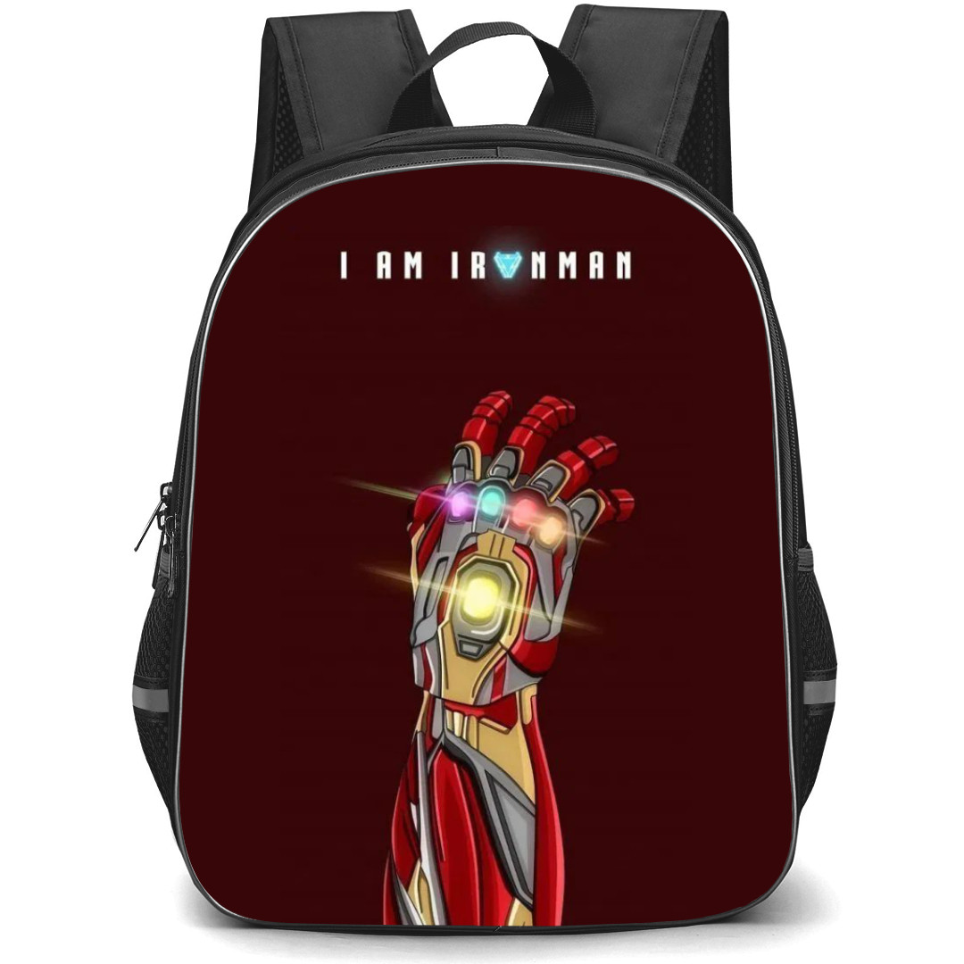 Marvel Iron Man Backpack StudentPack - Iron Man I Am Iron Man Hand With Infinity Stones Poster