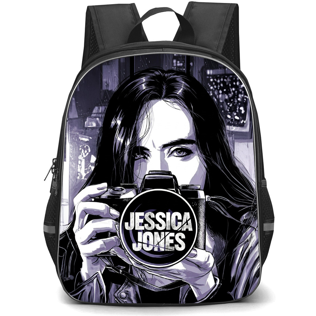Jessica Jones Backpack School Bag StudentPack - Jessica Jones Camera Portrait Series Illustration Poster