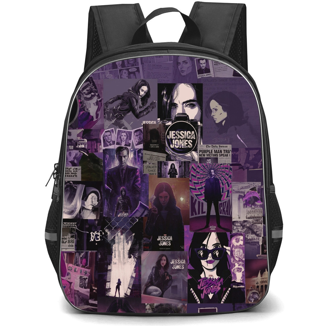 Jessica Jones Backpack School Bag StudentPack - Jessica Jones Fierce Cartoon Art Collage